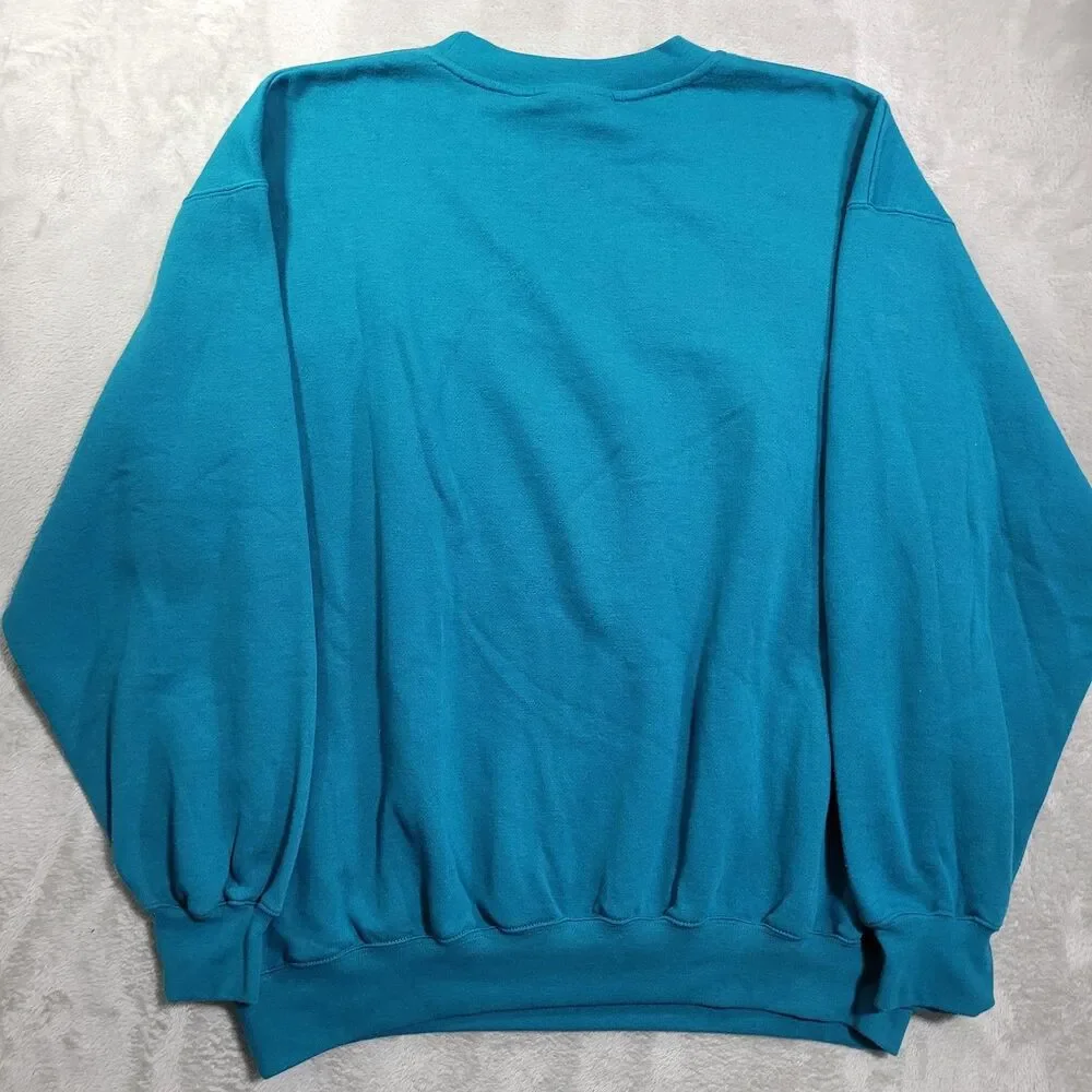 VTG Jacksonville Jaguars Sweatshirt Mens XL Blue NFL Football Crewneck Pullover